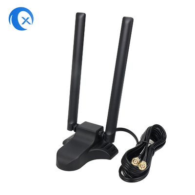 Nhóm băng kép 2.4GHz 5GHz RP-SMA ăng-ten WiFi với cáp mở rộng 6,5 feet cho PC máy tính để bàn không dây Bluetooth