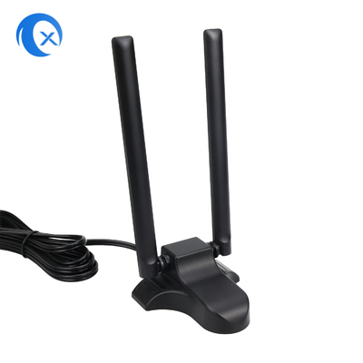 Nhóm băng kép 2.4GHz 5GHz RP-SMA ăng-ten WiFi với cáp mở rộng 6,5 feet cho PC máy tính để bàn không dây Bluetooth