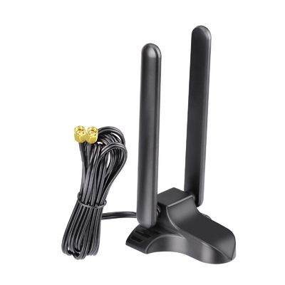 WiFi 6E ăng-ten Tri-Band 2.4GHz 5GHz 6GHz Cơ sở từ tính ăng-ten WiFi RP-SMA Connector cho PC Desktop Wireless Router