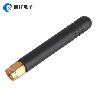 SMA Nam thẳng vàng bọc kết nối ăng-ten 868MHz 2dBi cao su ăng-ten cho cầm tay, TV, ô tô, nhà hát