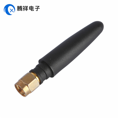 SMA Nam thẳng vàng bọc kết nối ăng-ten 868MHz 2dBi cao su ăng-ten cho cầm tay, TV, ô tô, nhà hát