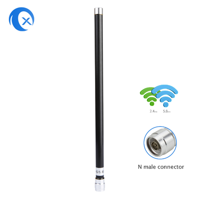 2.4GHz 5.8GHz 2 băng tần 7dBi Tăng suất cao toàn hướng ngoài trời / trong nhà Trạm cơ sở Sợi thủy tinh ăng-ten