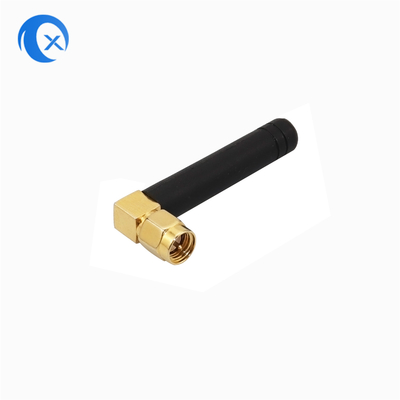 Quad Band góc phải 850 đến 1900 MHz GSM ăng-ten cao su với góc phải SMA nam