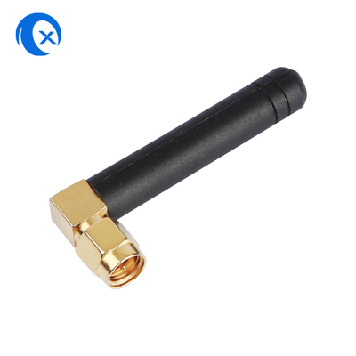 Quad Band góc phải 850 đến 1900 MHz GSM ăng-ten cao su với góc phải SMA nam