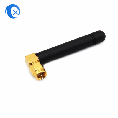 2.4G WiFi góc phải SMA Male Connector Tăng suất cao 2dBi GSM Ốc cao su ăng-ten cho Router