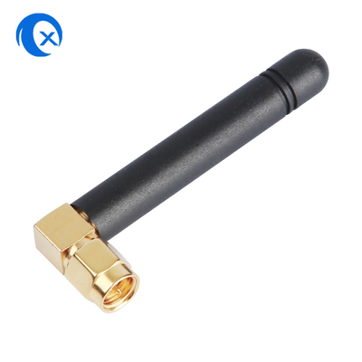 2.4G WiFi góc phải SMA Male Connector Tăng suất cao 2dBi GSM Ốc cao su ăng-ten cho Router
