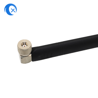 Lợi nhuận cao 5dBi cố định 90 độ Xương cao su bên ngoài góc phải RP SMA Kết nối nam 2.4GHz ăng-ten cho camera an ninh HD