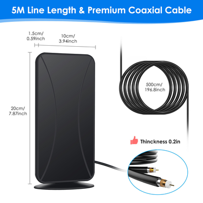 Ngoài trời trong nhà Long Range HD TV ăng-ten tín hiệu tăng cường HD kỹ thuật số ăng-ten cho Smart TV và tất cả các TV