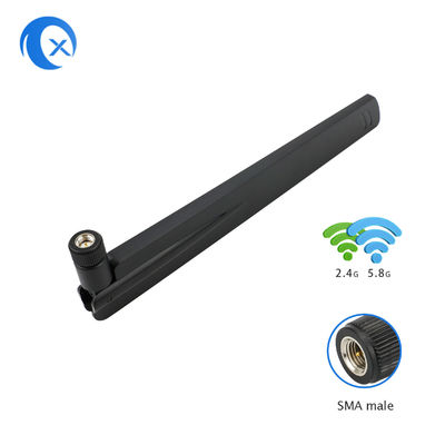 Ăng ten WiFi Omni băng tần kép 5dBi 2.4G 5G với đầu nối SMA xoay RP