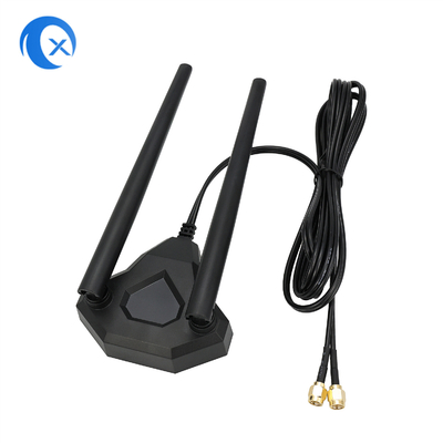 Cơ sở từ tính ăng ten băng tần kép 2,4 GHz 5 GHz cho Bộ định tuyến không dây thẻ mạng WiFi PCI-E