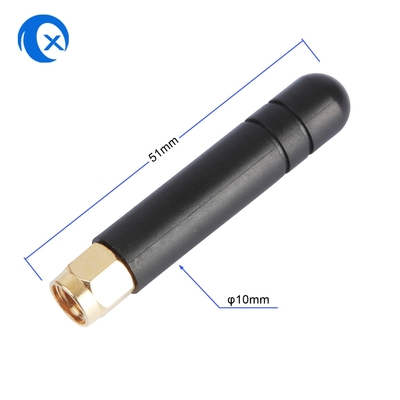 Right Angle 868 MHZ SMA Antenna Ngắn Cao Su Trắng Vịt Nam / Nữ Nối