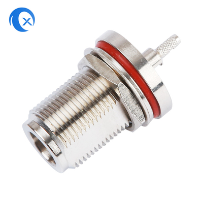 2500 VRMS Máy CNC Phần cứng Đầu nối nữ loại N Trở kháng 50OHM