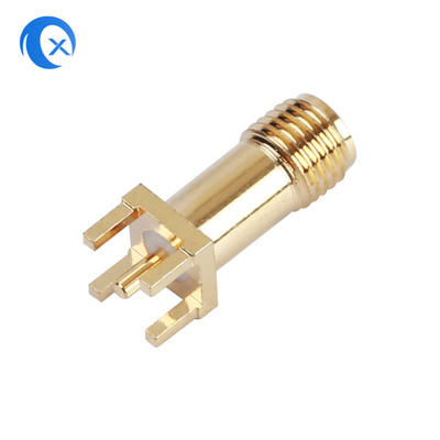 Trở kháng 50OHM SMA đầu nối gắn PCB dọc nữ Bộ phận cơ khí CNC