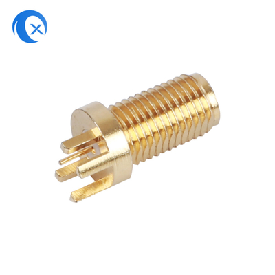 Trở kháng 50OHM SMA đầu nối gắn PCB dọc nữ Bộ phận cơ khí CNC