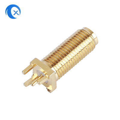 Trở kháng 50OHM SMA đầu nối gắn PCB dọc nữ Bộ phận cơ khí CNC