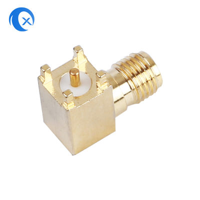 Ngàm PCB góc vuông Đầu nối SMA nữ Máy CNC Phần cứng Phần cứng Bộ phát sóng RF Antenna