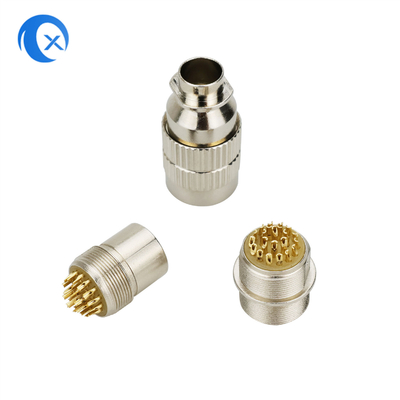 Hàng mới về Hợp kim kẽm kim loại 22pin Đẩy-kéo Đầu nối Micro Jack cắm tròn