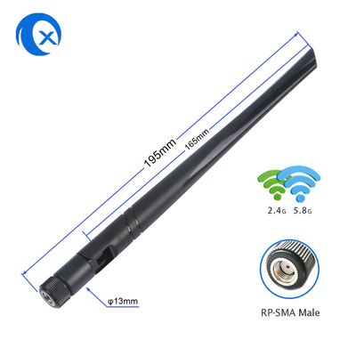 Ăng ten WiFi đa hướng băng tần kép 2.4G 5.8G với đầu nối xoay RP SMA