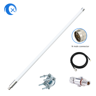 8dBi FiberGlass Helium Antenna 915mhz Đa hướng với cáp 5 chân SLMR-400 cho máy khai thác Helium Bobcat RAK Sensecap